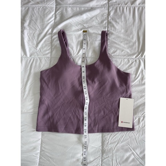 New Lululemon Glow Up Tank Top Size 14 Lavender Lux Built In Bra NWT - Picture 2 of 10